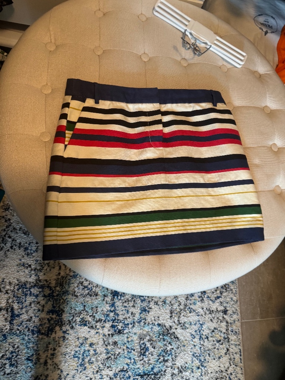 J.Crew Striped Mini Skirt Size 8